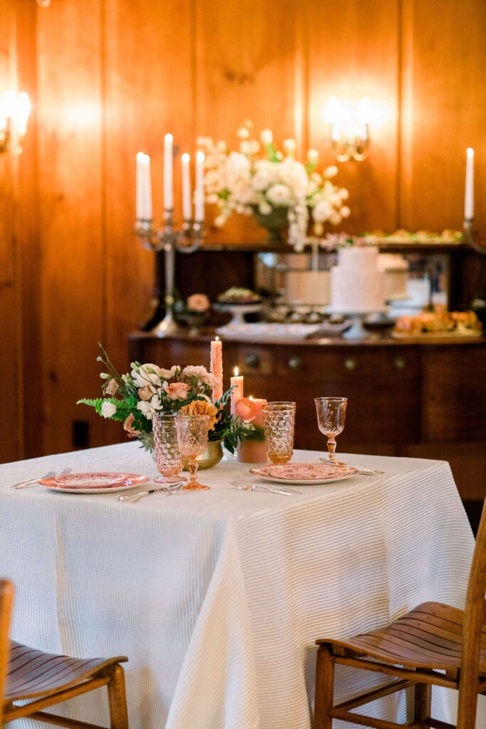 Small-Wedding Reception-Table-Dining-Room-Pink